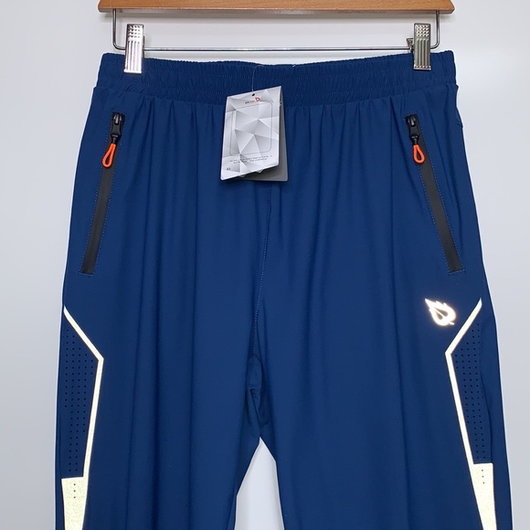 NWT BALEAF Blue Crop Athletic Dry Zip Joggers Pant - Picture 3 of 11